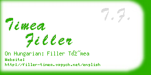 timea filler business card